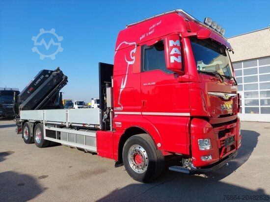 LKW mit Pritsche (offen) MAN TGX 26.510 BL PRITSCHE, INTARDER, HIAB X-HIPRO 558EP-5, ALU-FELGEN, LENKACHSE,
