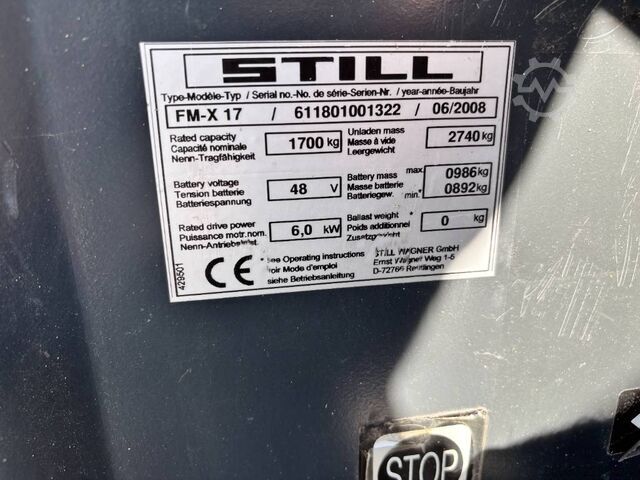 Reach truck Still FMX 17 8.8 meter 1700 kg Reachtruck