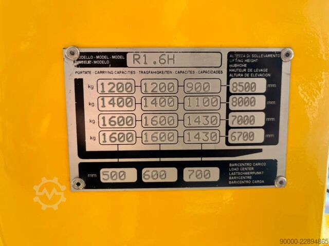 Reach truck Hyster R 1.6H 7.5m 1600kg Reachtruck