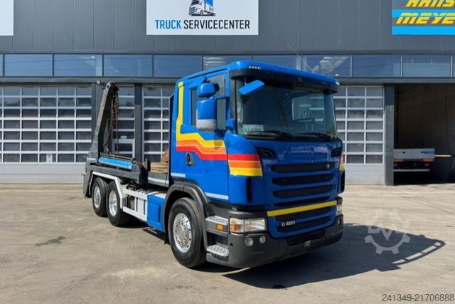 Skip truck SCANIA G480 6x2 Gergen 26T