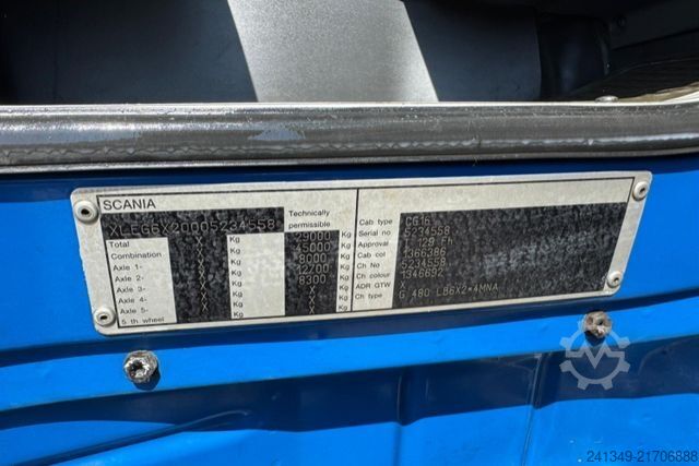 Skip truck SCANIA G480 6x2 Gergen 26T