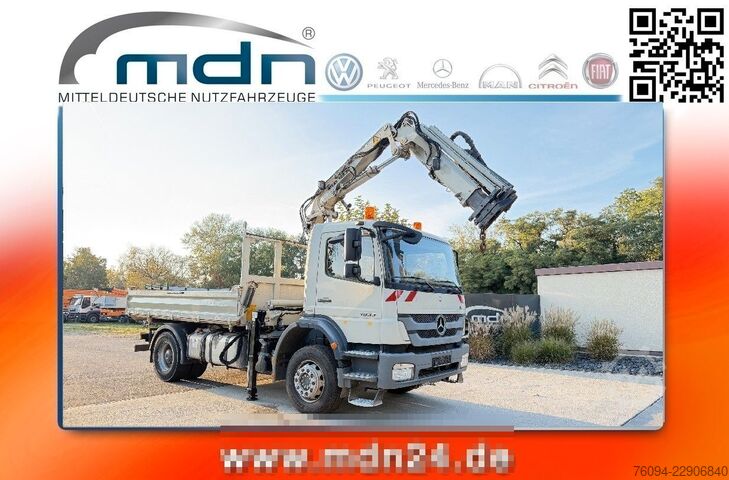 Dreiseitenkipper LKW MERCEDES-BENZ Axor 1833 4x2 Kipper Kran 13m FUNK AHK