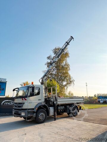 Dreiseitenkipper LKW MERCEDES-BENZ Axor 1833 4x2 Kipper Kran 13m FUNK AHK