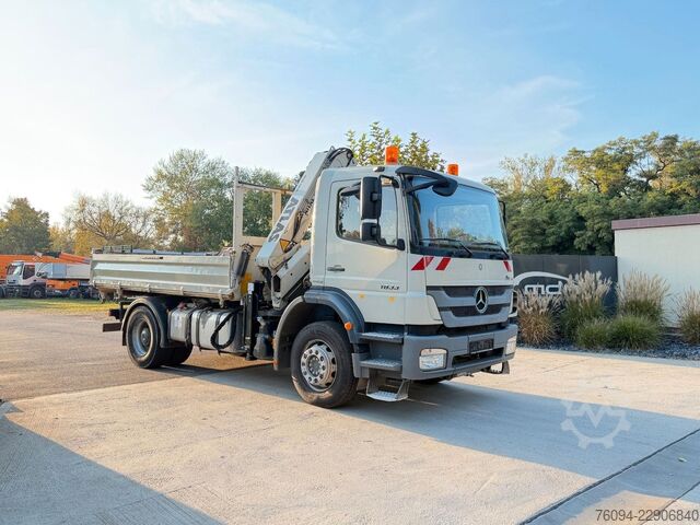 Dreiseitenkipper LKW MERCEDES-BENZ Axor 1833 4x2 Kipper Kran 13m FUNK AHK