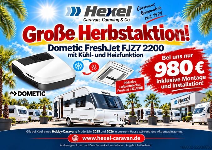 Wohnwagen HOBBY Excellent Edition 490 KMF 1800 kg Garagenklappe