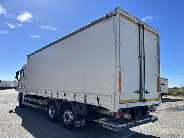 Flatbed truck with tarp MAN 26.360 TGX 6X2 EURO 6