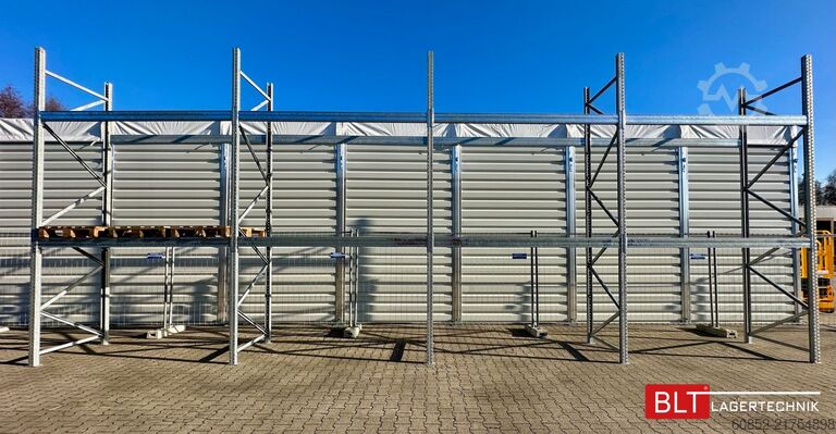 Palettenregal 11,2 lfm Palettenregale für Außenbereich H: 4,5m , 3000 kg Fachlast , FVZ