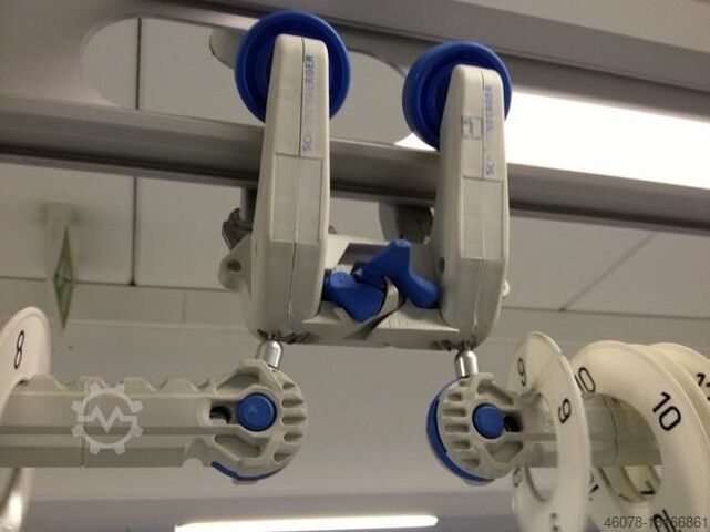 Overhead conveyor linear transport Hanging goods Schönenberger OMNIFLO 2600 mm