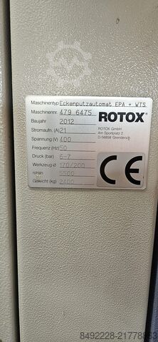 8-head welding line for PVC front doors Rotox und Hollinger Eckenputzautomat EPA + WTS