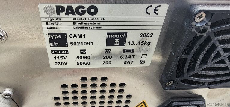 Automatic Labelling System Pago Labelling System 6AM1