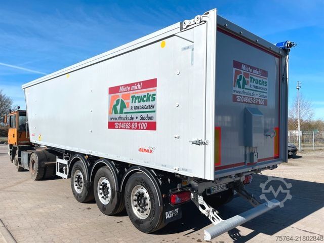 Tipper semitrailer BENALU ca. 48m³ Kippauflieger / Pendelklappe / MIETE