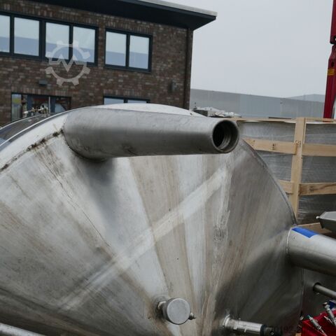 2300 Liter heiz-/kühlbarer Rührwerksbehälter aus V2A mit Propellerrührwerk B0073