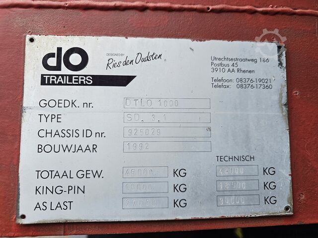 Tieflader DO-Trailer SD 31 / SEMI TRAILER / EXTENDABLE