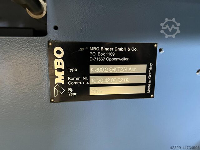 Kombifalzmaschinen MBO K 800.2 S-KTZ/4 Aut