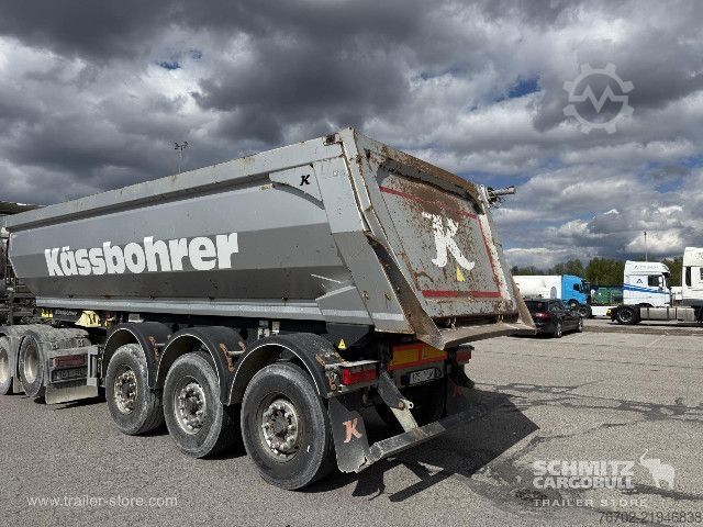 Tipper semitrailer Kässbohrer Tipper Steel half pipe body 27m³