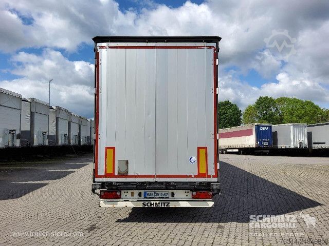 Open semitrailer with tarp Schmitz Cargobull Curtainsider Mega Getränke