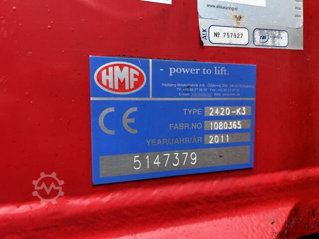 Crane DAF CF 85 360 Euro 5 / HMF 2420 K3 Crane - Remote C...