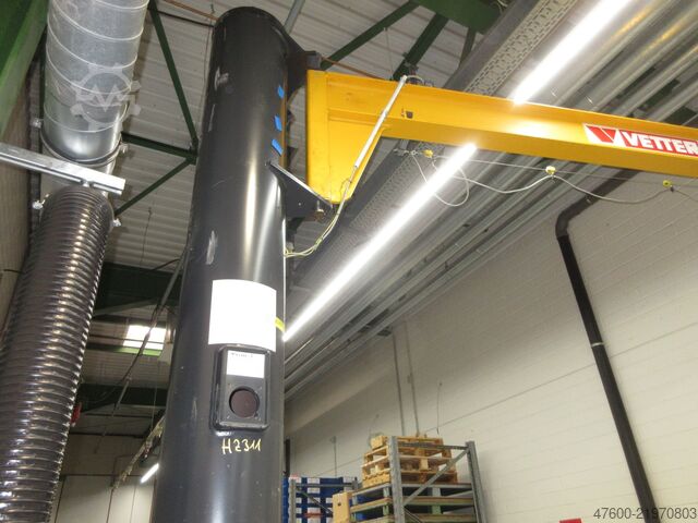 Pillar jib crane slewing crane chain hoist Vetter Kran Drehkran Hallenkran 800KG AS8-3.0 NL 800Kg 0,8t L 3m Kettenzug