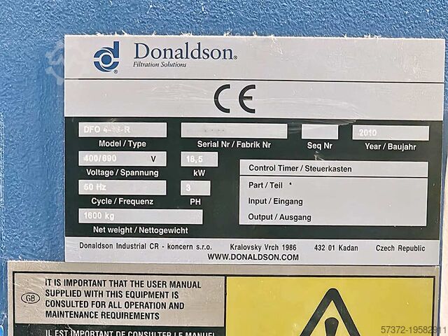 Filtration System Donaldson DFO 4-16-R
