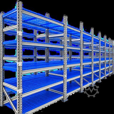 Metalsistem Super boltless shelving unit, starter and add-on bay, 5-tier shelf Metalsistem Super 1-2-3