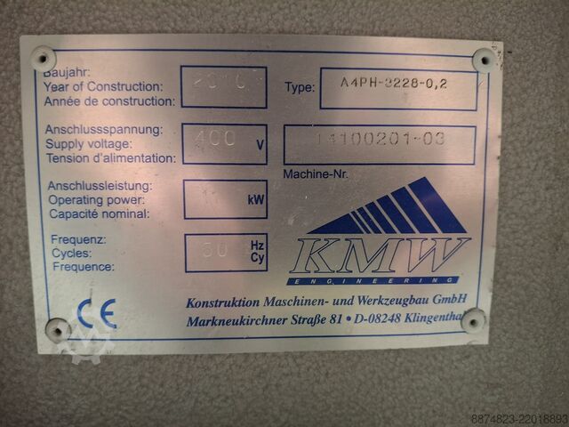 PVC window welding line KMW A4H KMW Soudeuse A4H