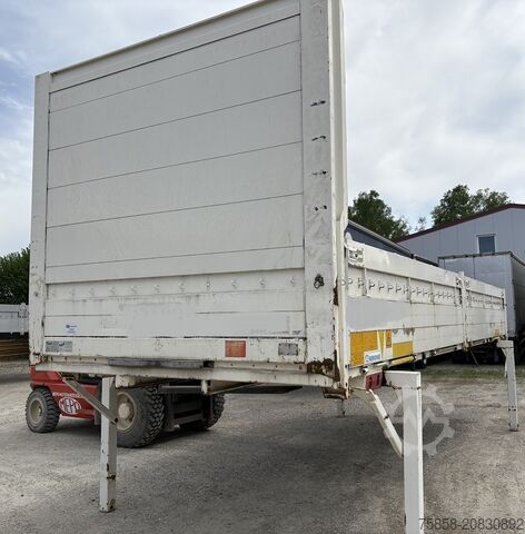 Wechselbrücke mit Pritsche Krone BDF 7,45m Baustoff Bordwand + Türen