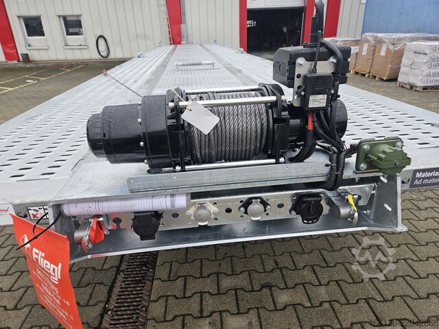 Open semitrailer Fliegl 3-Achs Plateau SDS 380 Spezial Mega-Z