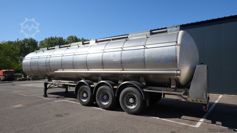 Food tanker Van Hool 3 axle food tank trailer 33.300ltr