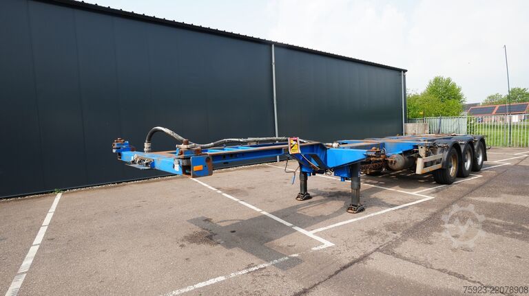 Container transportation Pacton 3 axle container chassis extendable trailer