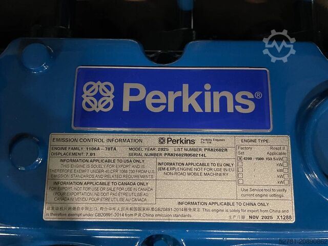 Generator set FG Wilson P165-5 - 165 kVA Genset - DPX-16010