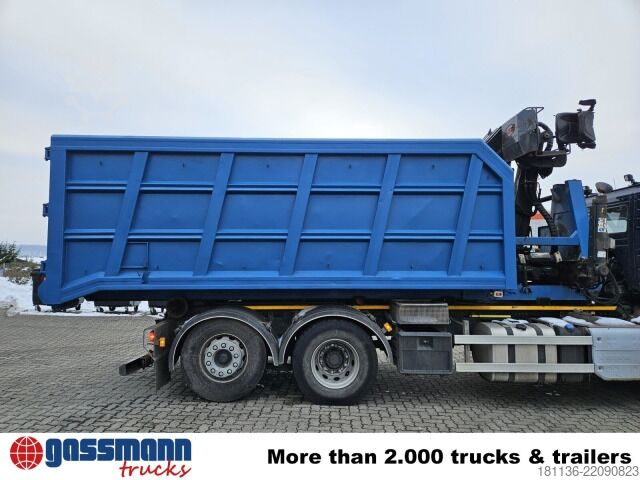 Roll-off container  BTE Abrollcontainer mit Kran Mec CL180.80.2Z