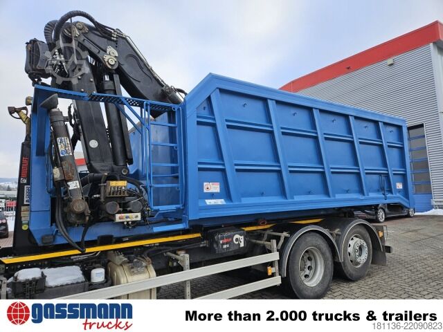 Roll-off container  BTE Abrollcontainer mit Kran Mec CL180.80.2Z