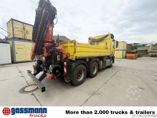 Kipper LKW Mercedes-Benz Antos 2645 L 6x4 mit Heckkran Atlas 165.2E-A2,
