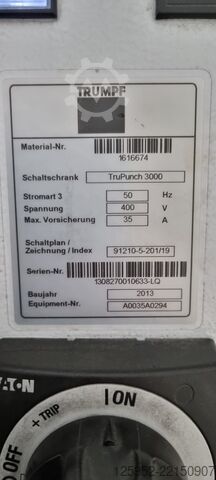 Punching machine TRUMPF 3000-1300 (S11) średni format 1250/2500