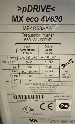 Frequency converter 630kW Schneider MX eco 4V630