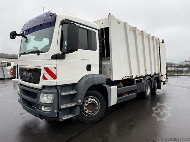 Garbage truck MAN 26.320 6x2 Presswagen Faun 524