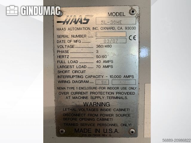 HAAS HAAS SL-30HE HAAS HAAS SL-30HE