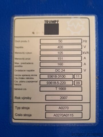 Laser cutting machine TRUMPF TruLaser 5060