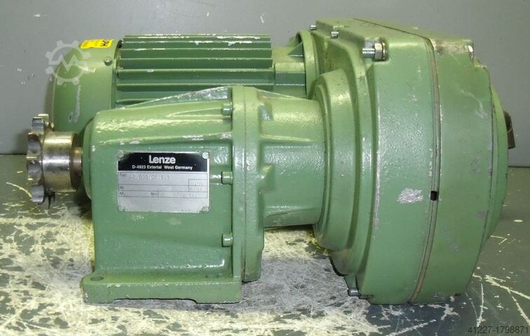 Variable speed geared motor 0.75 kW 39-213 rpm LENZE 8F4-379H