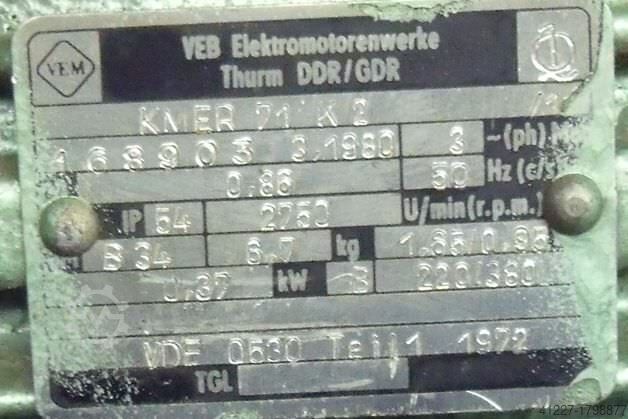 Electric motor 0.37 kW 2750 rpm VEB KMER71K2