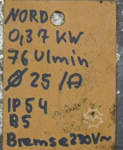 Geared motor 0.37 kW 76 rpm Nord VDE 0530 IEC 71