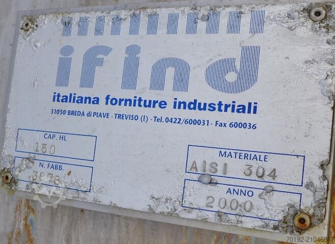 15000 Liter isolierter Rührwerksbehälter aus V2A mit Propellerrührwerk  8612