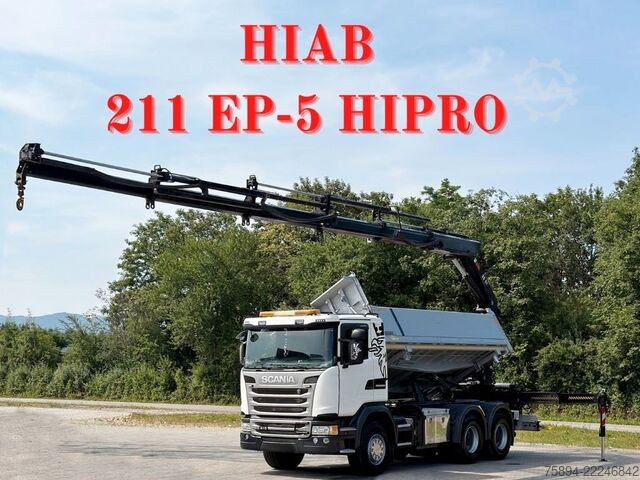 Autokran SCANIA G 410 * Kipper 5,20 m + KRAN/FUNK * 6x4 * TOP