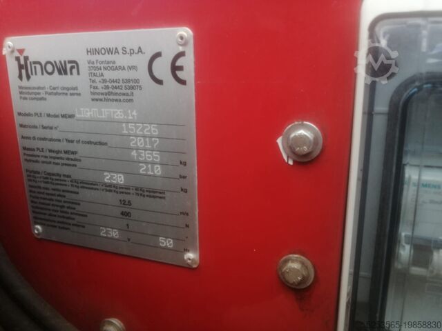 Raupenarbeitsbühne Hinowa Highlift 26.14