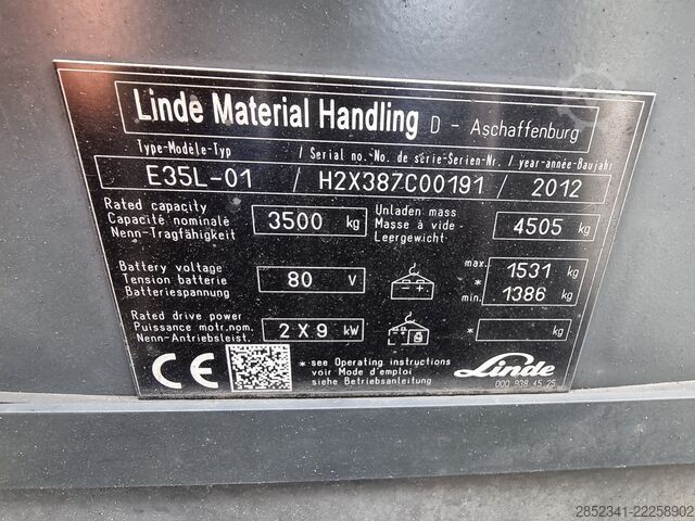 Gabelstapler LINDE Batterie aus 2021 E35L-01