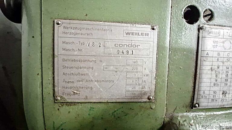 Drehmaschine Weiler Condor VS-2/Praktikant W