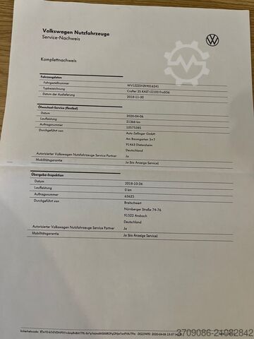 Panel van VW Crafter 35