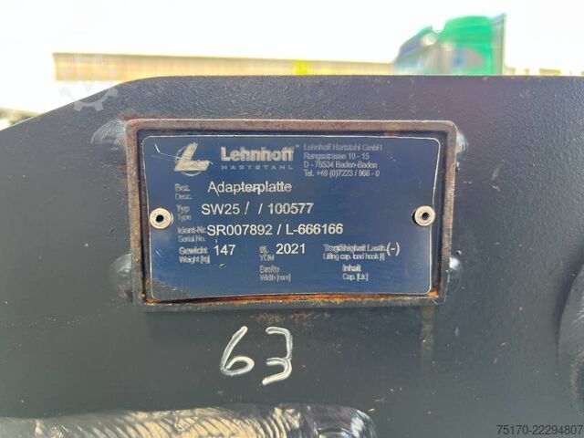 Schnellwechsler Lehnhoff MS21 MS25 Adapterplatte / MS25 MS21 Schraubadapter