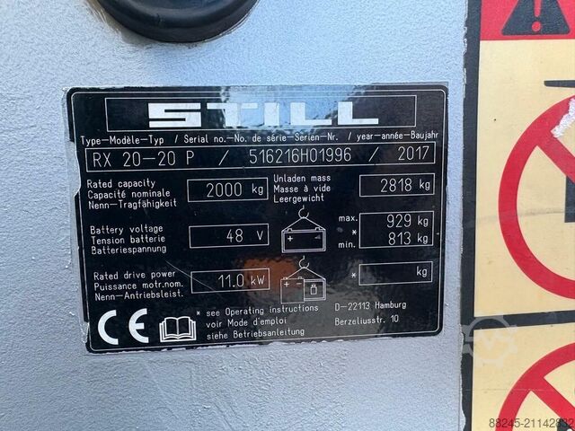 VS-22646 Electric triplex forklift Still RX20-20P STILL RX20-20P