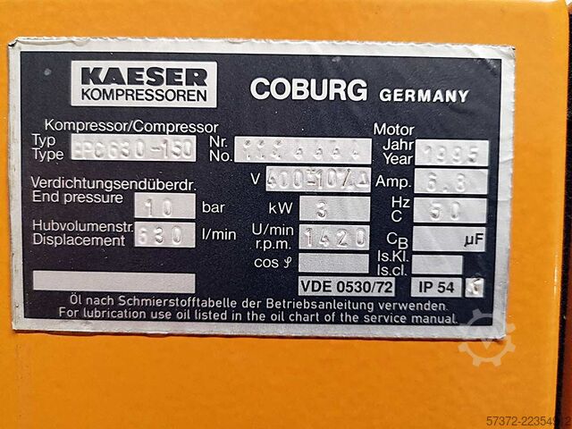 Compressor Gieb/Kaeser/Atlas Copco 750/250-11 / BP0630-150 / MB